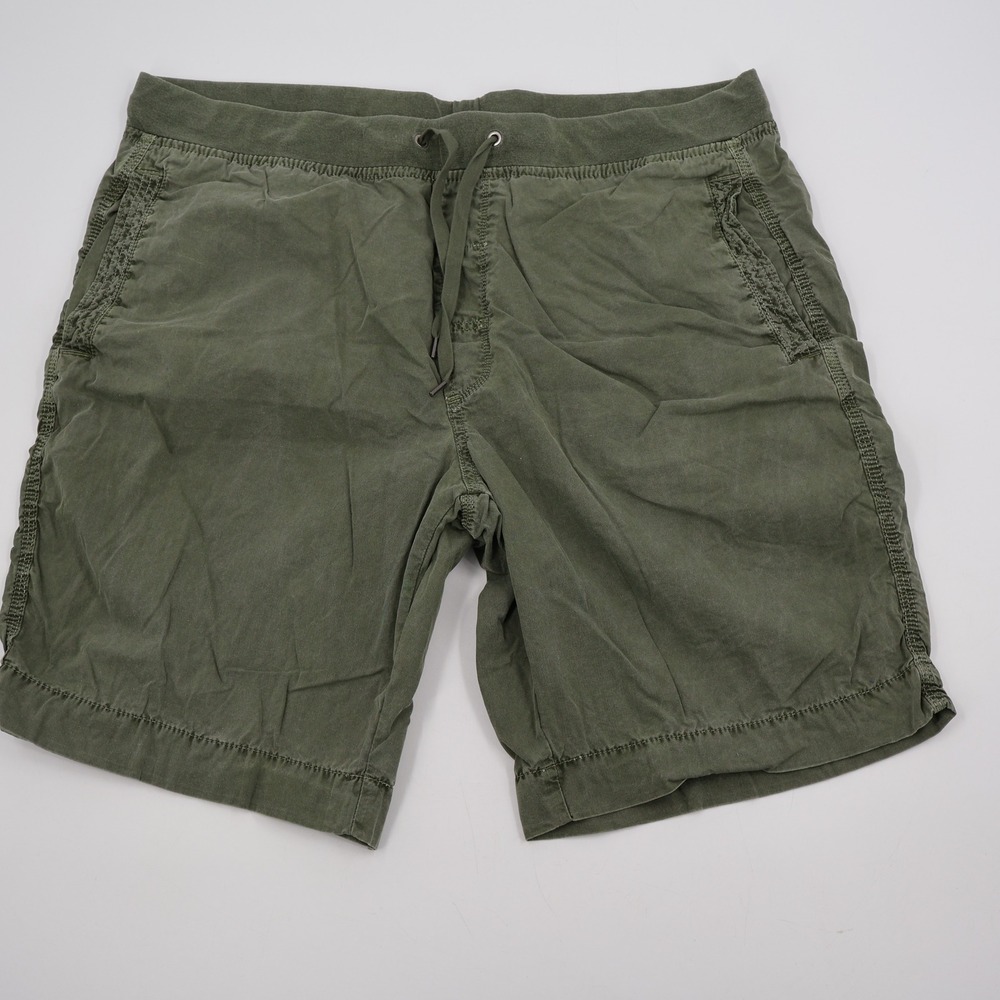GAP Shorts Mens XL Olive Green Drawstring Cotton Casual Utility P0905